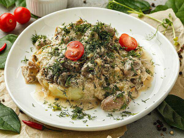 Вэлфед - Бефстроганов с картофельным пюре