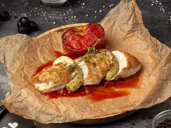 Ресторан Рояль - Куриная грудка с овощами на гриле