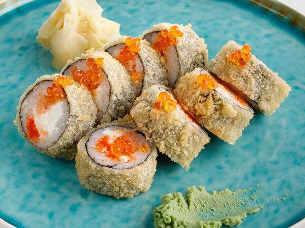 Рис - Ролл Кранч с лососем и сыром