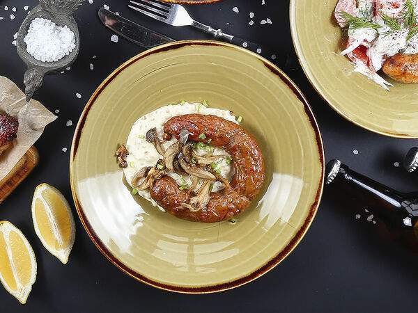 Rast Pub - Свиная колбаска с паприкой и перлотто