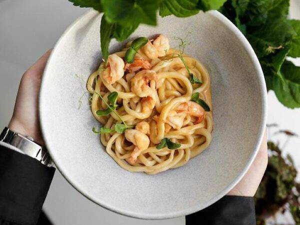 Птичка - Паста с креветками