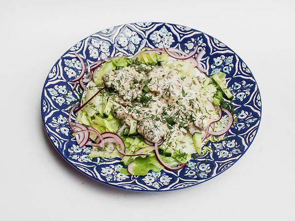 Пиросмани - Теплый салат с куриной печенью