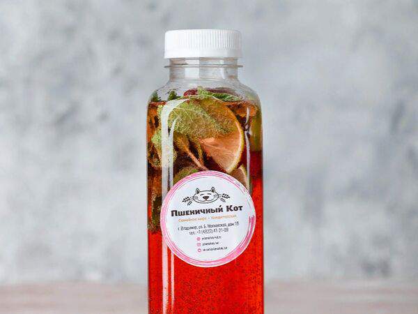 Пшеничный кот - Мохито безалкогольный клубничный