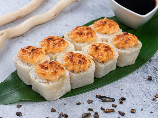 Мушу - Запеченный ролл с мидиями и кальмаром