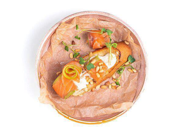 Мамини - Брускетта с сёмгой