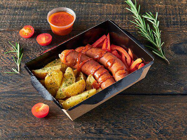 ЛюдиЛюбят - Колбаски гриль с картофелем по-деревенски