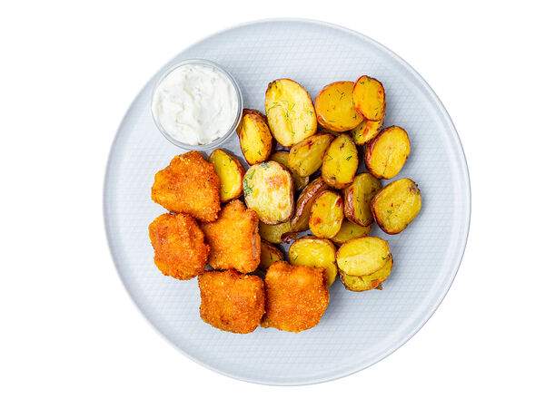 Мандарин - Наггетсы из филе трески с беби картофелем