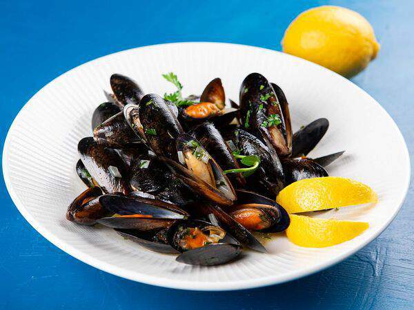 Булгур - Мидии в белом вине