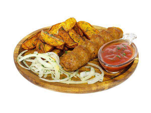 #PAPAMANGAL's48 - Обед с люля-кебабом из говядины и картофелем