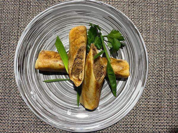 Налепили - Блины с мясом и сметаной