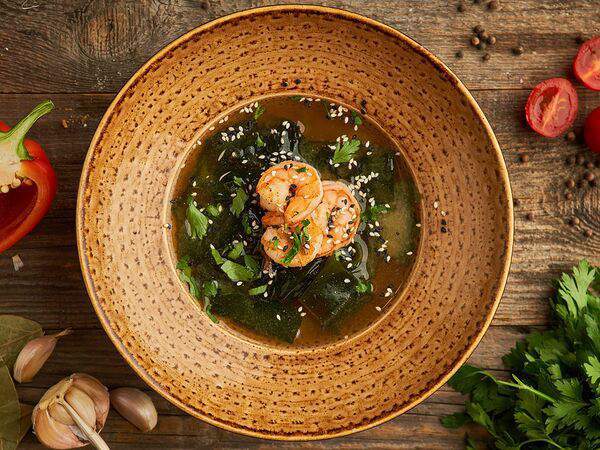 Luna lounge - Суп Мисо с креветкой