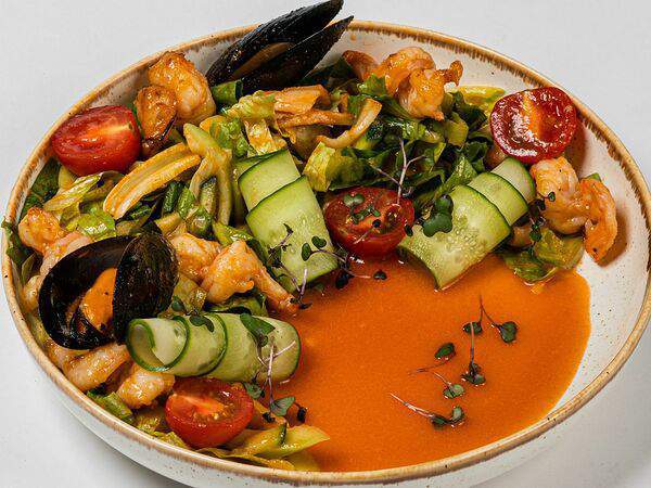 Блиныпицца - Теплый с морепродуктами