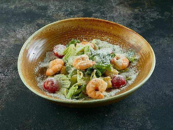 Баклажан Горьковская - Цезарь с креветками