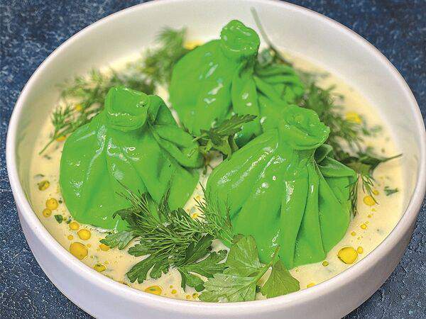 По тихому - Зеленые хинкали с адыгейским сыром