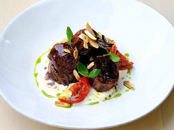 Сыроварня - Карамелизированный баклажан со страчателлой