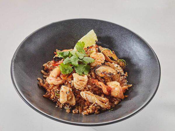 Сушисторис - Тяхан с рисом и морепродуктами