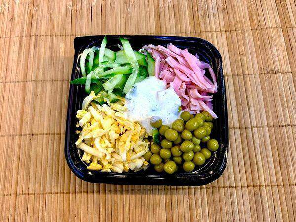 8# Пельмень - Салат с ветчиной