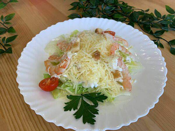 Yummy world - Цезарь с тигровыми креветками