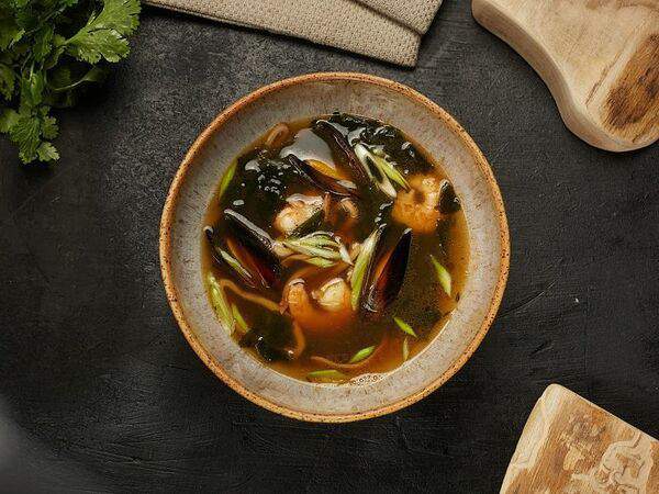 Инжир - Консоме из морепродуктов