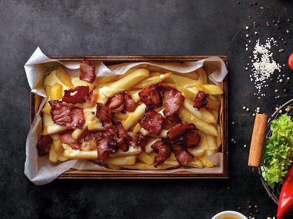 Meal me - Картофель под сырной лавой с беконом