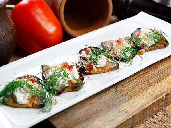 Мангал & гриль - Баклажаны с чесночным соусом по грузински