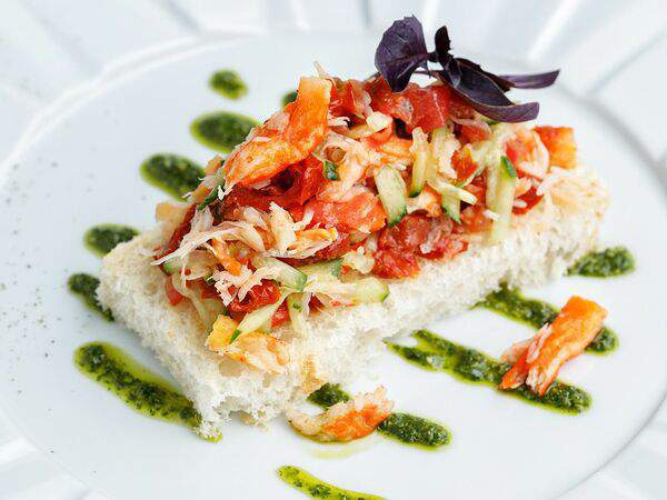 Steak & fish house El Chico - Брускетта с мясом камчатского краба