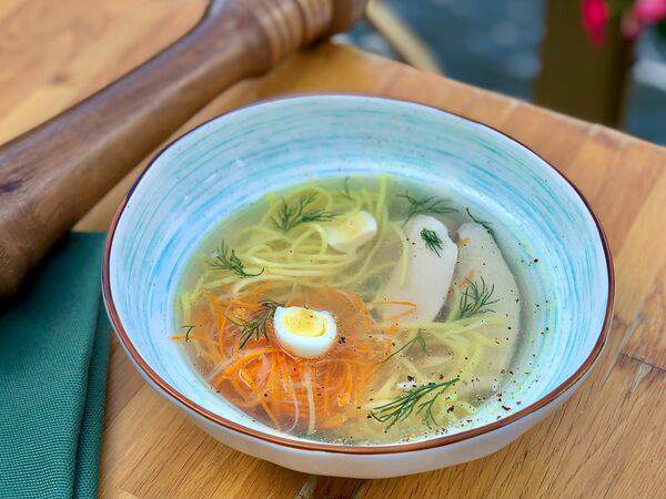 Лето на поляне - Куриный суп с домашней лапшой