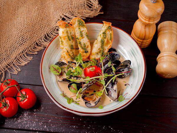 Пейзаж - Черноморские мидии в сливочном соусе