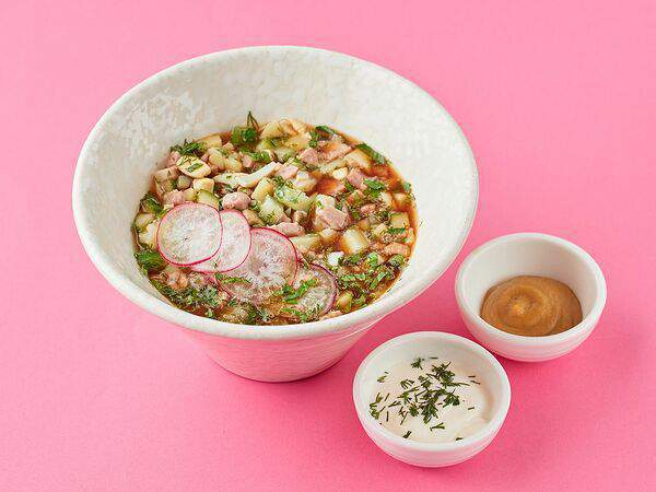 Фартук бистро - Окрошка с домашней ветчиной