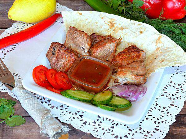 Донер кебаб - Шашлык из cвинoй шейки