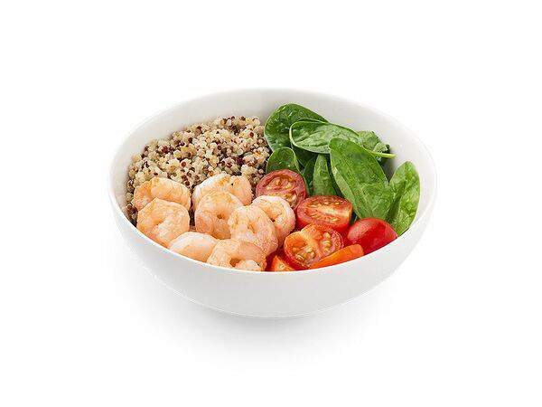 Блинбери - Салат с киноа и креветкой