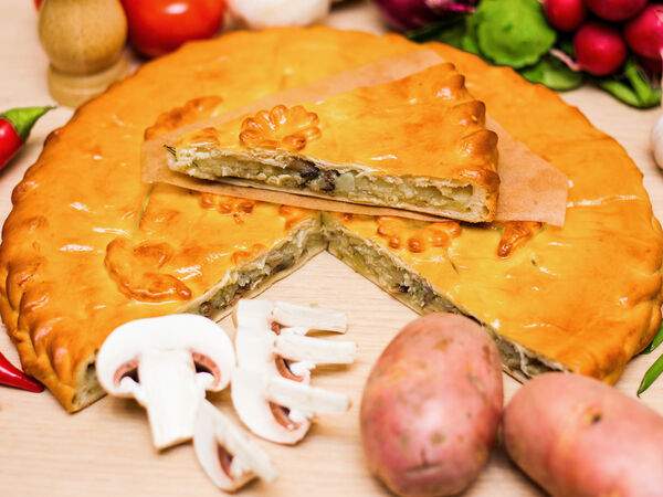 Яблочный пирог - Пирог с картофелем и грибами