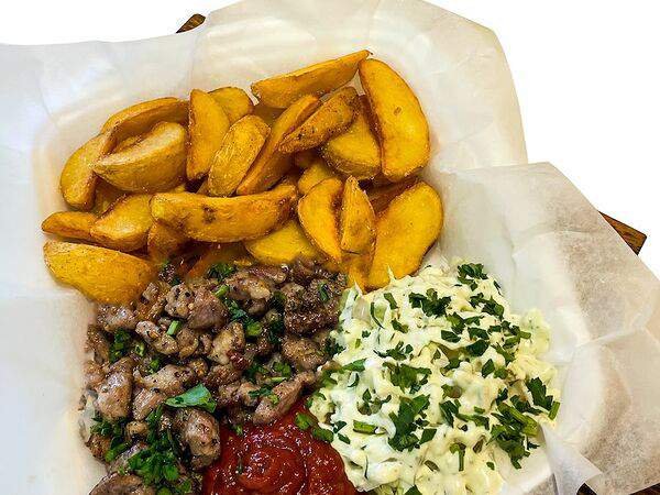 Две печи - Картофель фри со свининой