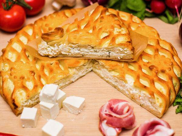 Яблочный пирог - Пирог с брынзой и беконом