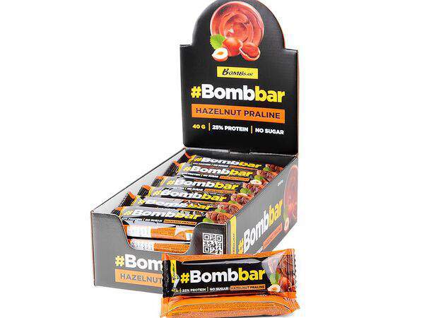 Lazy fox coffee - Батончик протеиновый с шоколадом Шоколад-фундук без сахара Bombbar