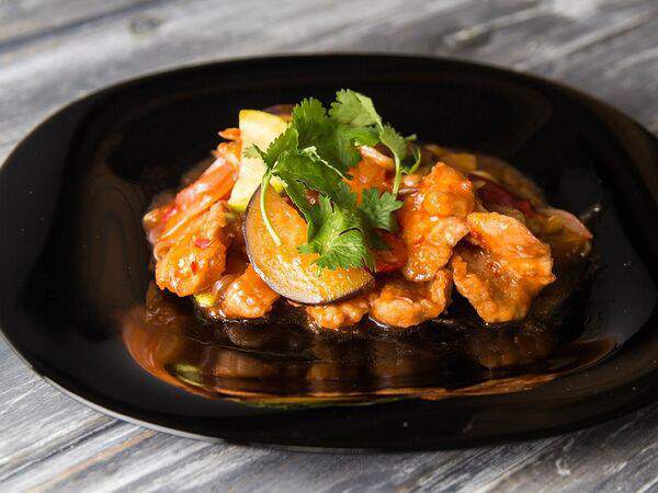 Авокадо - Бедро куриное в кисло-сладком соусе