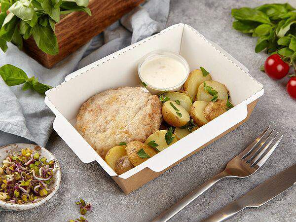 Печь & ланч - Куриная котлета с картофелем