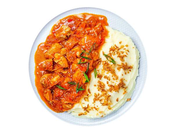 Мандарин - Гуляш куриный с пюре