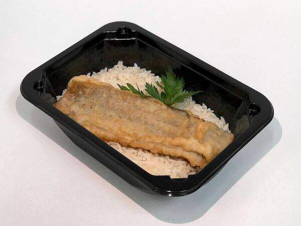 Gost Food - Филе минтая в кляре с отварным рисом