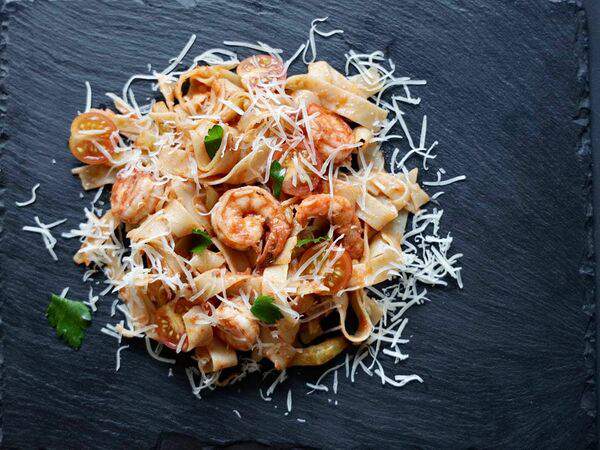 Хомяк - Паста С Цукини И Креветками