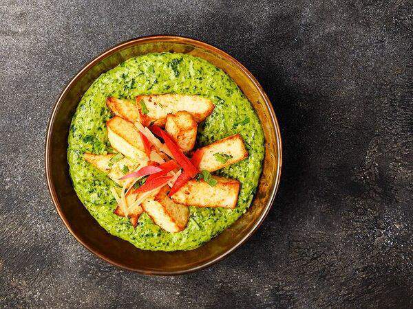 Sushi & More - Домашний сыр в соусе из шпината