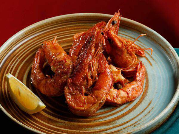 Мускат - Креветки гриль