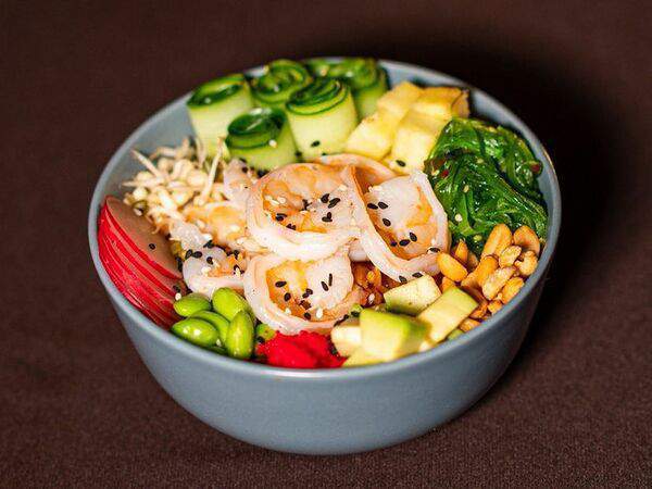 Tom-Yam - Поке боул с креветками