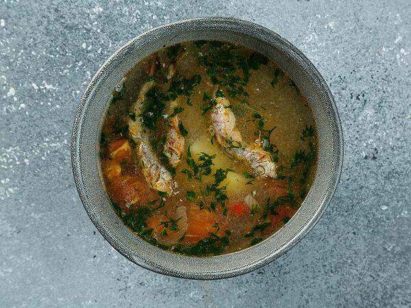 Дом Нино - Уха с семгой и барабулькой на мангале