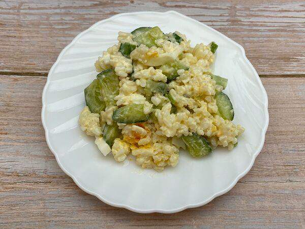 Сарафан - Салат рис, яйцо и огурец