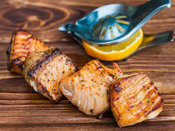 Aura Verdant Restaurant - Шашлык из лосося