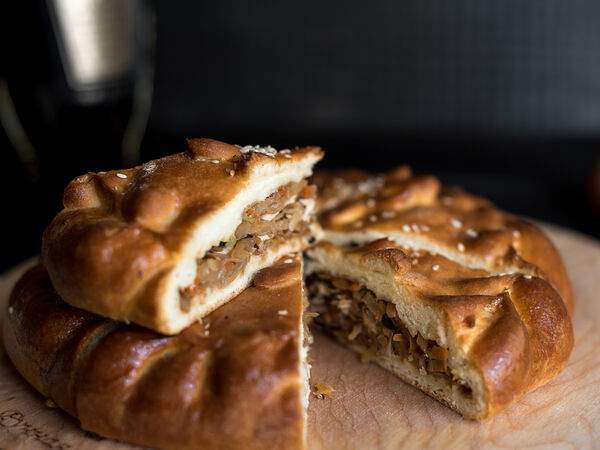 Брецель - Пирог Капуста-мясо