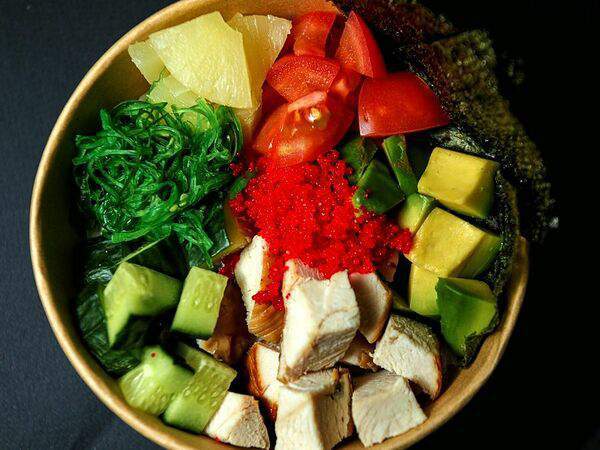 Рога лося - Поке с запечённым цыпленком