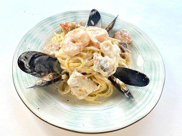 Еда как дома - Спагетти с морепродуктами