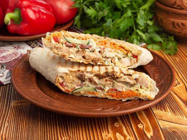 Дом вкуса - Шаурма со свининой в обычном лаваше